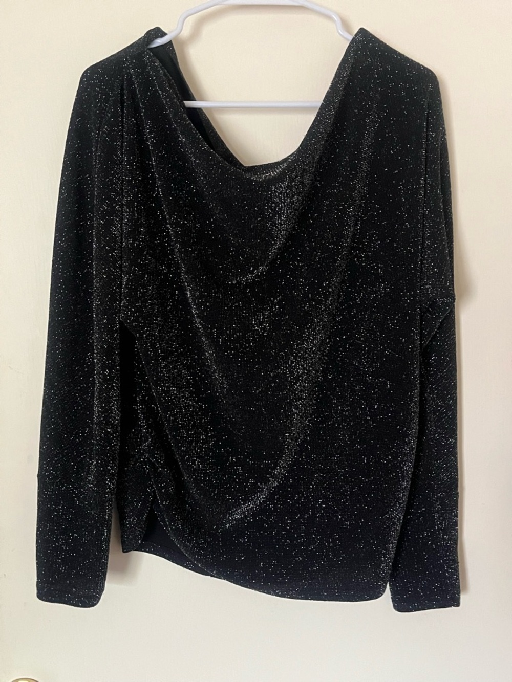 Daytrip Black Sparkle Long-Sleeve Women's Top
